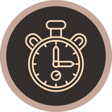 Saat simgesi vektör illüstrasyonu