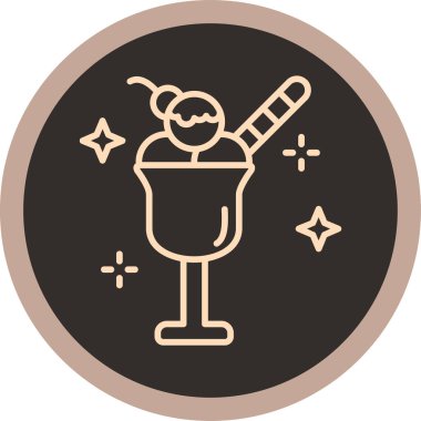 Fincanlı şirin bir fincan ikonunun vektör çizimi