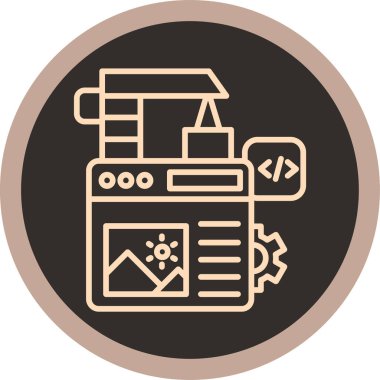 Web simgesi vektör illüstrasyonu