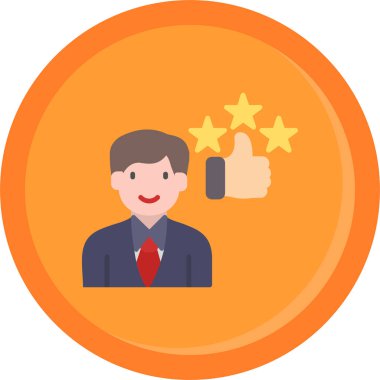 müşteri hizmet düz simgesi