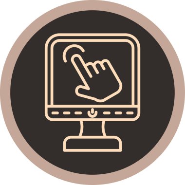 Dokunmatik ekran modern simgesinin vektör illüstrasyonu