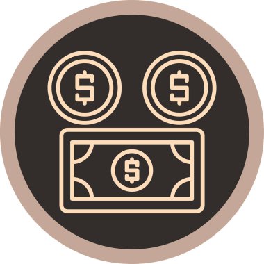 Para için. Web simgesi basit illüstrasyon