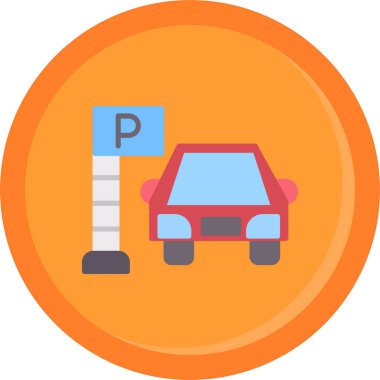 Park düz vektör simgesi