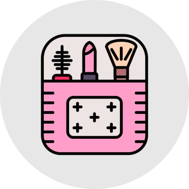 güzellik kozmetik ikonu vektör illüstrasyonu