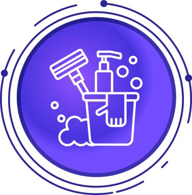 Beyaz arka planda çizgi boya fırçası ve boya fırçası simgesi izole edildi. Renkli taslak konsepti. vektör.