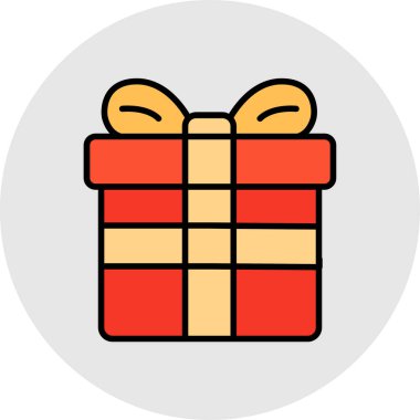 Hediye. Web simgesi basit tasarım