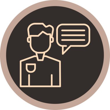 Konuş. Web simgesi basit illüstrasyon