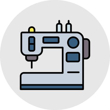 Dikiş makinesi simgesi vektör çizimi