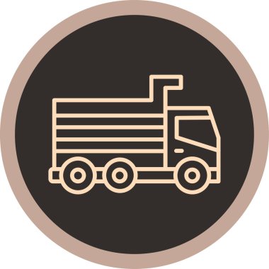 kamyon simgesi, vektör illüstrasyonu