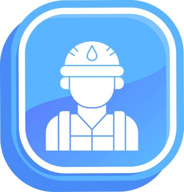 Mühendis. Web simgesi basit illüstrasyon