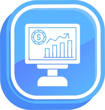 Stock market  icon, vector illustration simple design