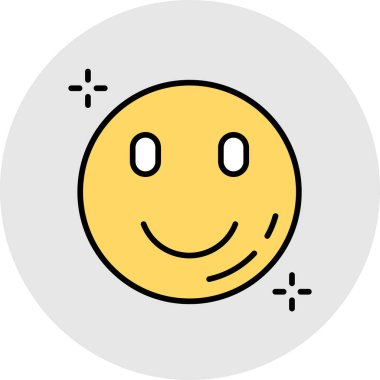 Gülümse ikon vektör illüstrasyonu