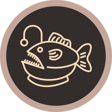 balık simgesi vektör illüstrasyonu