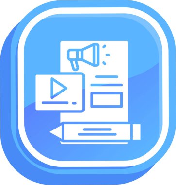 video. Web simgesi basit illüstrasyon