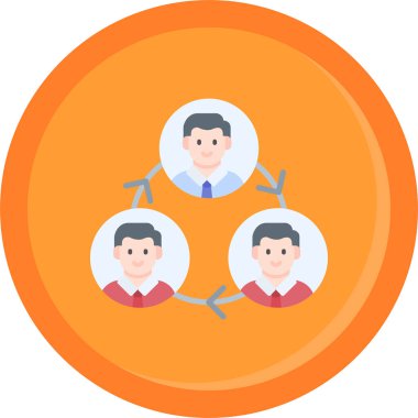 Takım çalışması simgesinin vektör illüstrasyon tasarımı