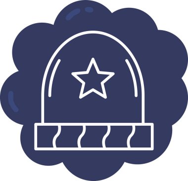 Şapka. Web simgesi basit illüstrasyon