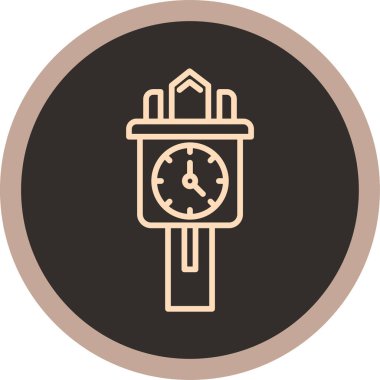 saat ve saatin vektör simgesi