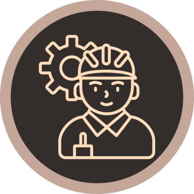 işçi adam simgesi vektör illüstrasyonu