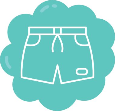 Şort. Web simgesi basit illüstrasyon