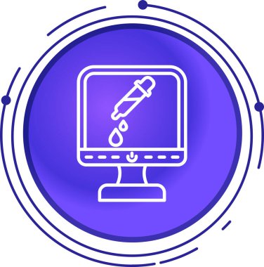 bilgisayar monitörü ikon vektör illüstrasyonu