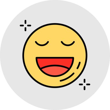 Moda Biçimli Emoji Simgesi İzole Arkaplan