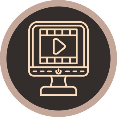 video. Web simgesi basit illüstrasyon