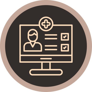 Tıbbi simgesi olan bir adamın vektör çizimi