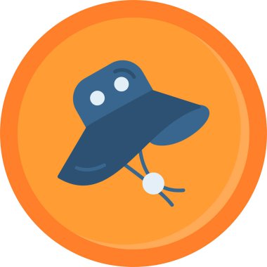 Bir şapka simgesinin vektör illüstrasyonu