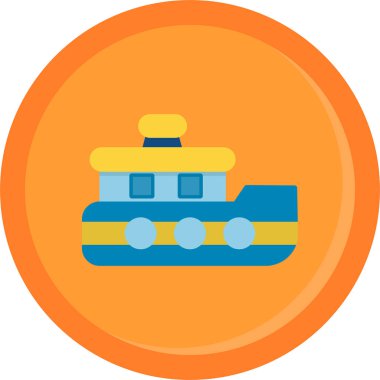 Gemi. Web simgesi basit illüstrasyon