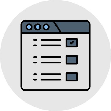 belge simgesi, vektör çizimi