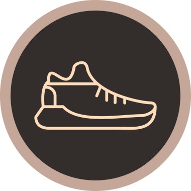 Koşu Ayakkabıları. Basit illüstrasyon