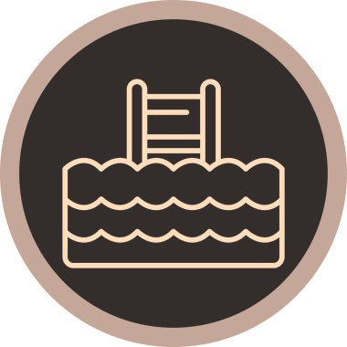 Su simgesinin vektör illüstrasyonu