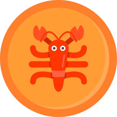 Yengeç simgesinin vektör çizimi