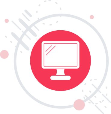 bilgisayar vektör çizgisi simgesi, çember veya resimleme