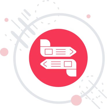 Beyaz arka planda beyaz çapraz bıçak ve çatal simgesi var. Çatal bıçak sembolü. Çember düğmesi. vektör