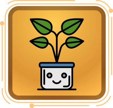 trend biçimi izole edilmiş arkaplanda bitki simgesi