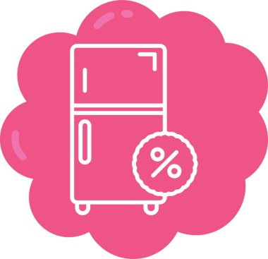 buzdolabı simgesi vektör illüstrasyonu