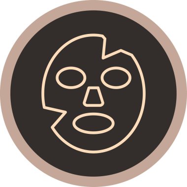 Bir maske simgesinin vektör illüstrasyonu