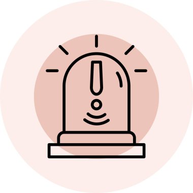 Alarm simgesi, vektör illüstrasyonu