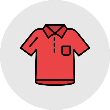 Gömlek. Web simgesi vektör illüstrasyonu