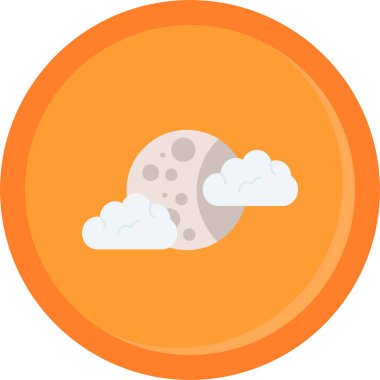 Ay. Web simgesi basit illüstrasyon