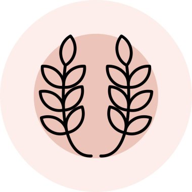 Basit vektör illüstrasyonu, yaprakların simgesi