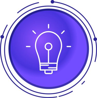 Ampul. Web simgesi basit illüstrasyon