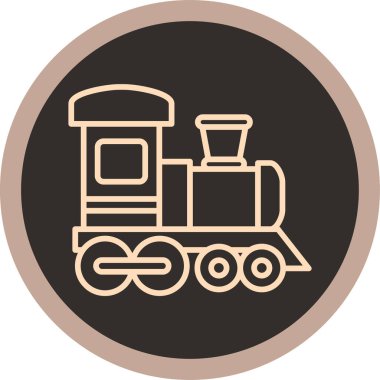 tren. Web simgesi basit illüstrasyon