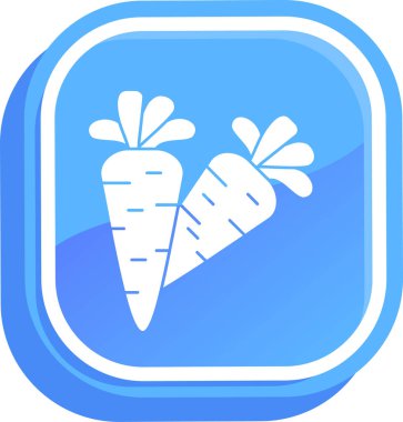 Havuç. Web simgesi basit illüstrasyon