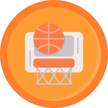 Basketbol. Web simgesi basit illüstrasyon