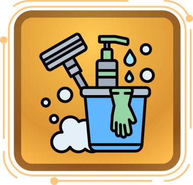 Temizlik hizmeti vektör simgesi