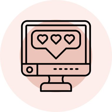 Bilgisayar vektör illüstrasyon tasarımı olan kalp