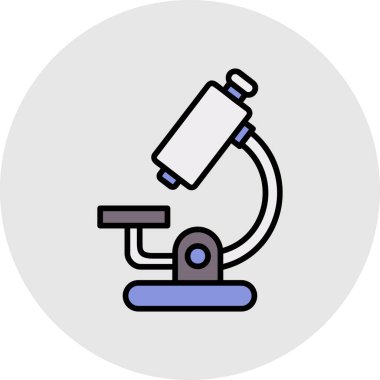 Mikroskop. Web simgesi basit illüstrasyon