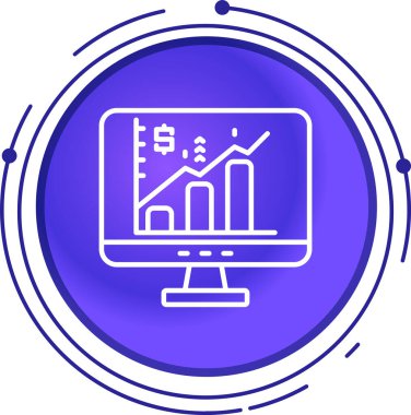 iş grafiği ikon vektör illüstrasyonu